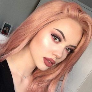 22” ROSE GOLD PINK BODY WAVY  LACE FRONT WIG *NEW*